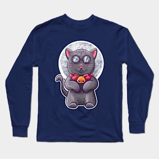 Cat glasses Part of Lucky Cat collection Long Sleeve T-Shirt